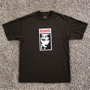 Dreotti Graphic Shirt Mens Size Medium Chocolate Brown Pulp Fiction Crewneck Tee